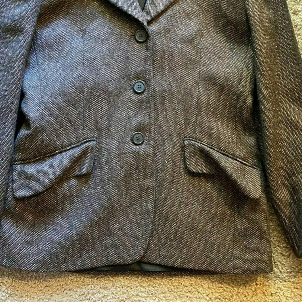 𝅺jones New York Women's‎ Brown Blazer Size 8P - Picture 3 of 9